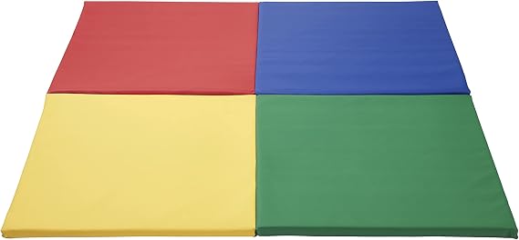 ECR4Kids SoftZone Quad Fold-N-Go Activity Mat, Folding Playmat, Contemporary