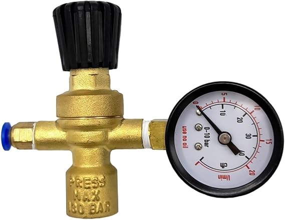 MINI Gas Bottle Regulator Flow Gauge NITROGEN CO2 Argon MIG TIG Welding 4mm