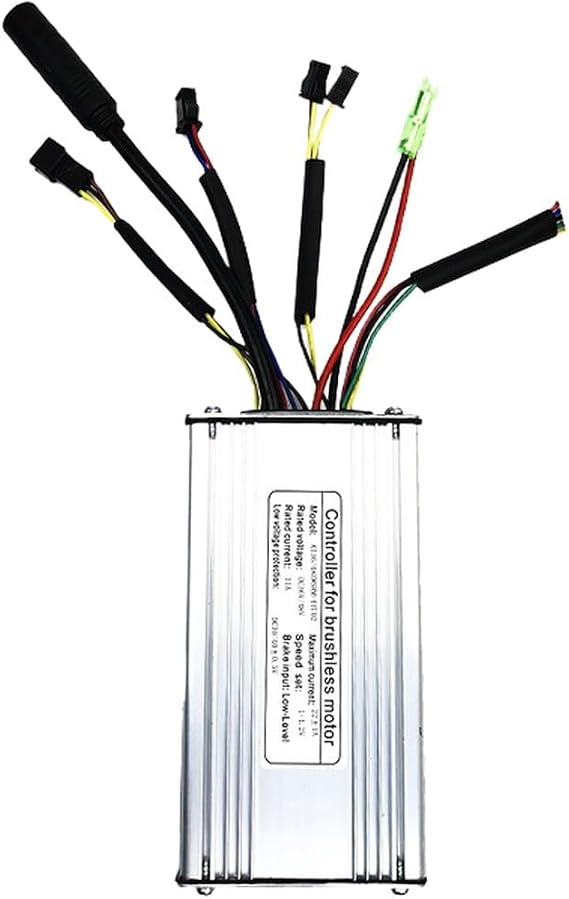 36V/48V KT-22A Square Wave Ebike Controller 22A 9MOS Brushless Motor Control Unit with SM Connectors for KT LED790-900S LCD1-LCD8 Displays and Headlight Function for 500-750W Electric Bicycles