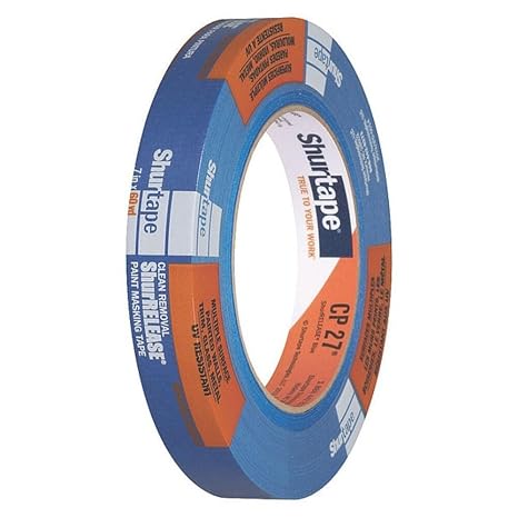 Shurtape CP 27 14-Day ShurRELEASE Painter's Tape, Multi-Surface, 18mm x 55m, Blue, 1 Roll (202871)