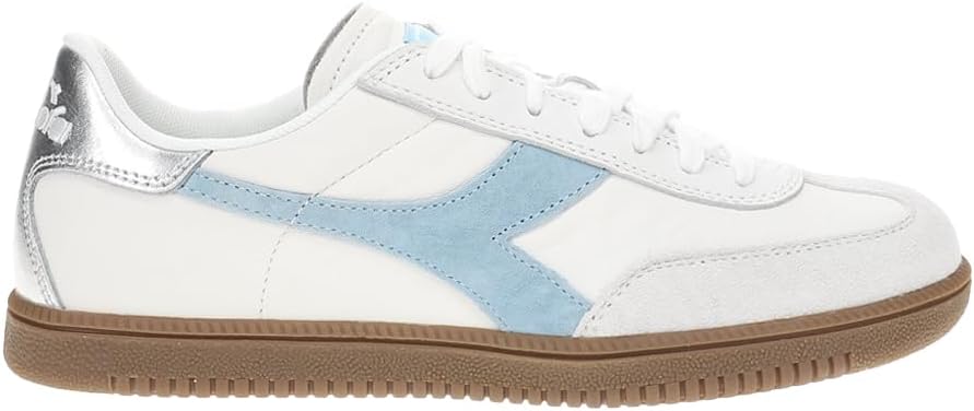 Diadora Mens Trainer Metallic Lace Up Sneakers Shoes Casual - Blue, White