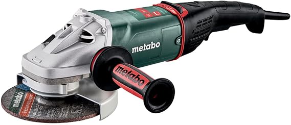 Metabo 7-Inch Angle Grinder, 8,450 RPM, 15 Amp with Brake, Non-Locking Paddle Switch, Electronics, Made in Germany, WEPB 24-180 MVT, 606478420, Green