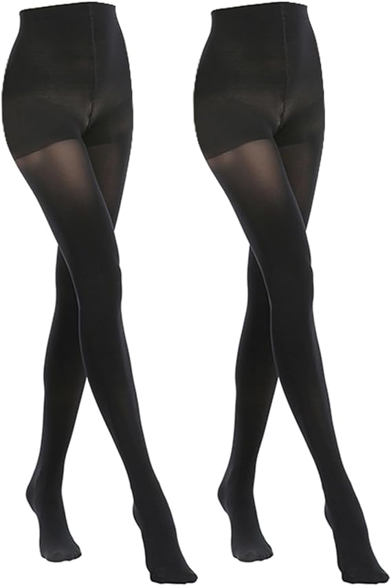 MANZI Women's 2-6 Pairs Opaque Control Top Tights Comfort Stretch 70 Denier Pantyhose