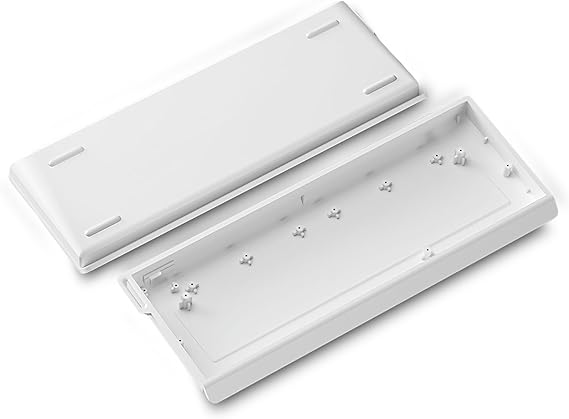 FKZ H60 Aluminum Keyboard Case,60% Compact Customized Mechanical Gaming Keyboard Housing Compatible with Wooting60/Win60/GH60/MADLIONS MAD60HE/61Keys Barebones Keyboard DIY (White)