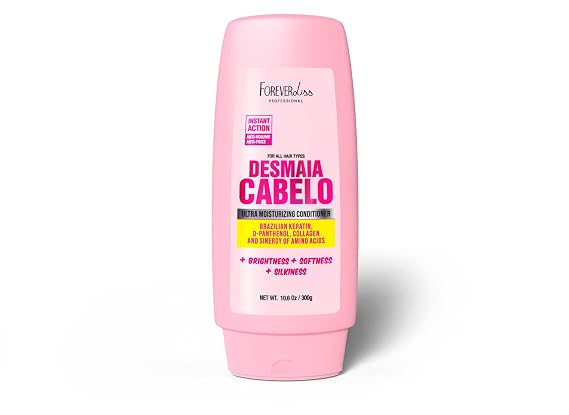 Forever Liss | Desmaia Cabelo Conditioner with Keratin Brazilian and D'Panthenol | deep hydration, Frizz and volume reduction | Smooth effect, Thermal protection, Soft and Shiny Hair | All Hair Types | 10.6 Oz/300g