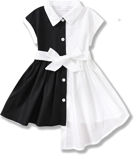 Girls' Spring-Summer Patchwork Sleeveless Dress