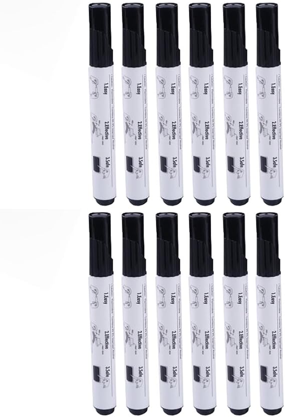 SagaSave Pack of 12 Thermal Printer Cleaning Pen Universal Thermal Printer Unclog Pens White Printhead Cleaner for Thermal Ticket Printers, Thermal Barcode Printers