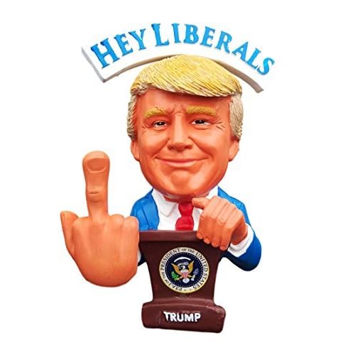 Donald Trump Doll - This Bobblehead Trump Has A Bobbling Middle Finger Instead of Head - F.U MediaLiberals