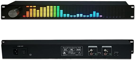 31-Brand Graphic Equalizer, Music Audio Spectrum Analyzer with Full-Color Display, Dual 15-Segment Synchronous Adjustment Gain Reaches +-30DB, for Stage KTV Performance Bar