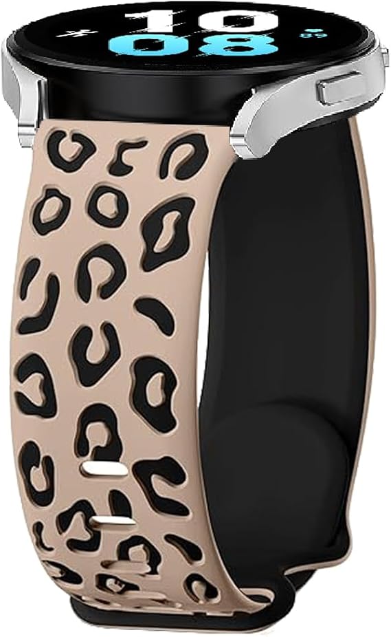 Leopard Straps for Suunto 9 Peak/9 Peak Pro/5 Peak/Vertical/Vertical 2/Race/Race 2/Race S 22 mm Sports Watch Strap Silicone Replacement Strap for CMF Watch 3 Pro/Pro3/Pro2/Pro