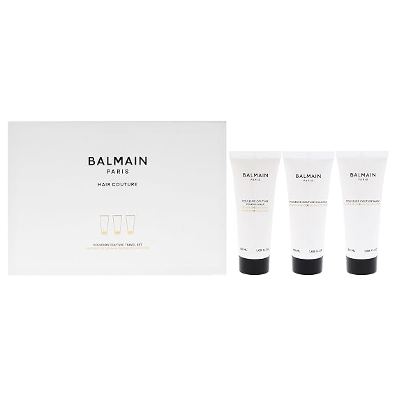 Couleurs Couture Travel Set Limited Edition by Balmain Hair Couture for Women - 3 Pc 1.69oz - Shampoo, Conditioner, Mask