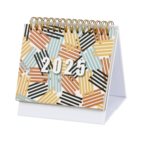 Mini Desk Calendar 2024-2025,Standing Desk Calendar from Jul.2024 to Dec.2025 18 Months Small Desk Calendar 2024-2025,Flip Calendar for Desk Colorful