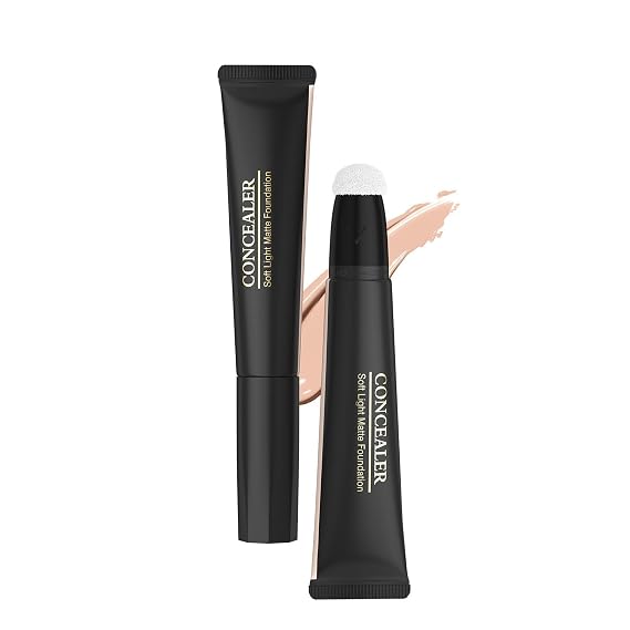 Contour Beauty Wand,Liquid Face Concealer Contour Stick with Cushion Applicator - Long Lasting Lightweight Formula for Flawless Contouring, Highlighting, and Blushing (02#)