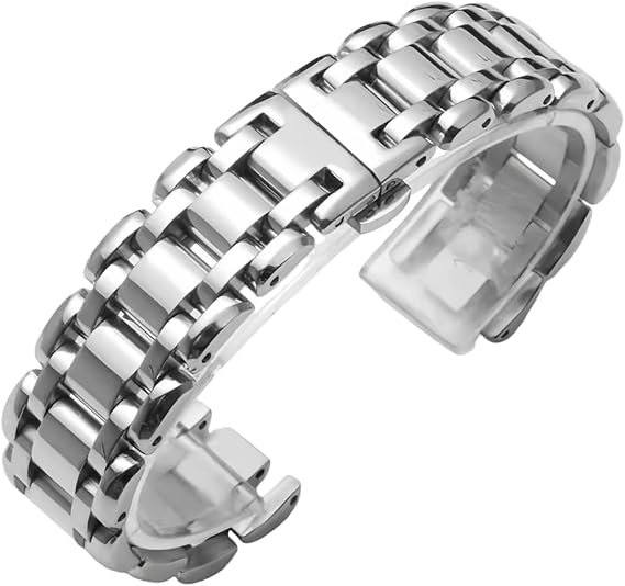 Adjustable Stainless Steel Watch Strap Women's Replacement Watch Bracelet Compatible with Longines Primaluna L8