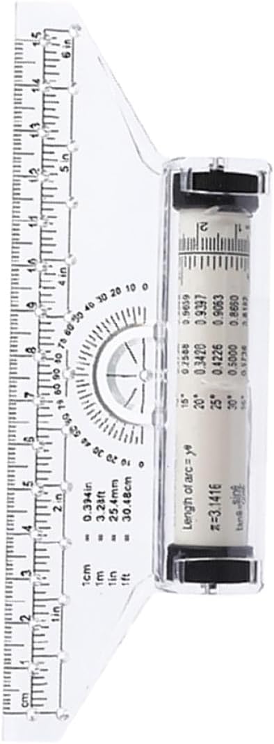 Plastic Parallel Drawing Ruler for Design and Angle Measurement with Roller