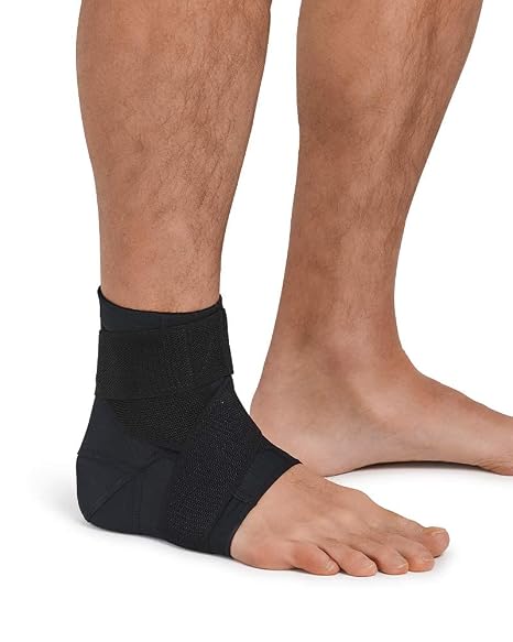 Tommie Copper Pro-Grade Adjustable Compression Ankle Sleeve, Unisex, Men & Women | Breathable, Enhanced Recovery Support Sleeve for Muscle Fatigue & Joint Support - Black - Small