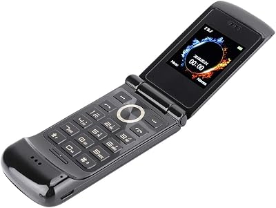 Flip Phone Unlocked, Mini 1.54 Screen Metal Flip Keypad Mobile Phone Dual Sim Card Cell Phone Easy-to-Use Cell Phone for Seniors, US 100-240V