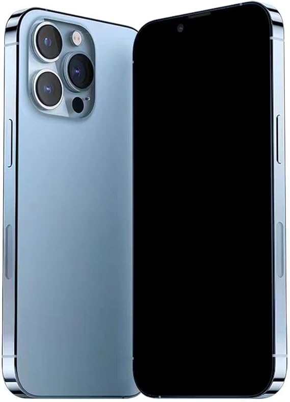 Dummy Phone Display Model Compatible with Apple iPhone 13/13 Pro Max, No-Logo and Non-Working Fake Phone (13PM-Blue_BlackScreen)