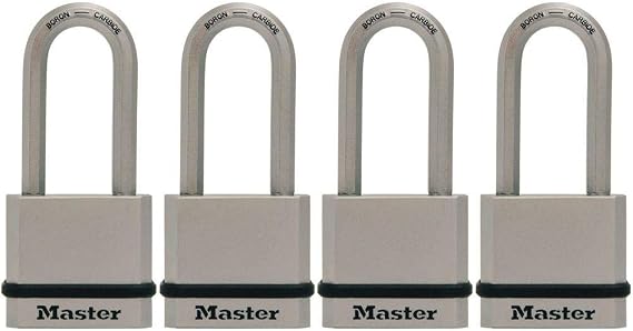 Master Lock M530XKADLHCCSEN Asma Kilit Kaplamalı Askı ve 5,1 cm Ütü Mesafesi, Aynı Kapanır, 1,9 cm Genişliğinde 4'lü Paket Keyed Alike