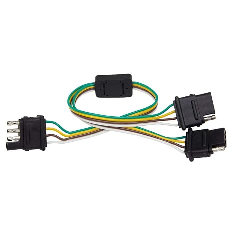 LEDGlow Truck Flat 4 Pin Y-Splitter Adapter Trailer Harness