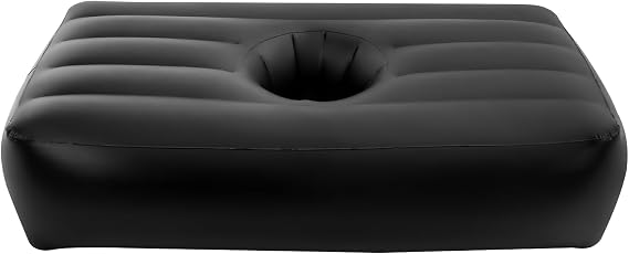 BBL Mattress Bed W/ Electric Air Pump -For Sleeping Brazilian Butt Post Surgery Recovery Bed, 72x40x17in PVC Inflatable Sofa Chair,Waterproof & Ergonomically Designed For Nap Time, Reading (Black)