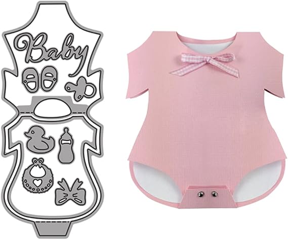 Baby Onesies Dresses Dies for Card Making Ducks Cuts Shoes Baby Bottle Metal Cutting Dies for DIY Scrapbooking Paper Crafting Embossing Stencil Die Cuts Punch Template Mould Arts Crafts Handmade Craft