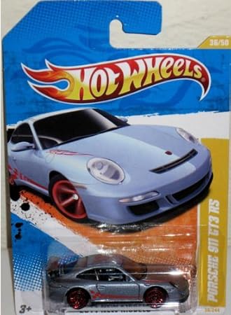 Hot Wheels - 2011 New Models 36/50 - Porsche 911 GT3 RS 36/244, 1:64 Scale (Dark Silver)