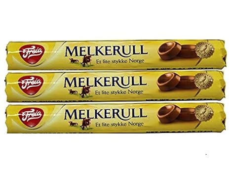 Freia Milk Chocolate Roll 2.61 oz Pack of 3, Made in Norway
