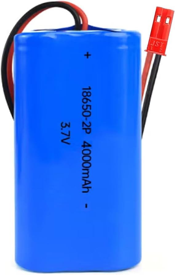 3.7V 4000mAh Li-ion Battery Pack 18650 * 2 Cell RC Replacement Rechargeable Battery Pack for Cars Airplane DIY, Fishing Lights,Doorbell,Handheld Fan, Radio, Speakers, etc.