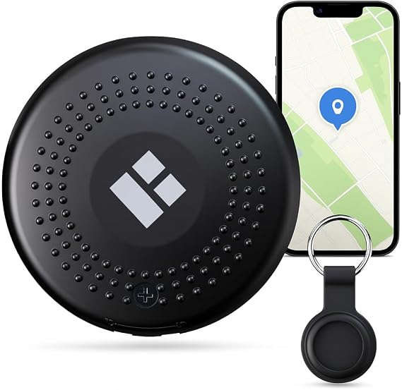 Tech Solutions Smart Tracker Tag with Audible Alarm Bluetooth Smart Tag Compatible with Apple Find My App Tracking Device for Locating Keys, Wallets, Luggage & Pets 1 Pack