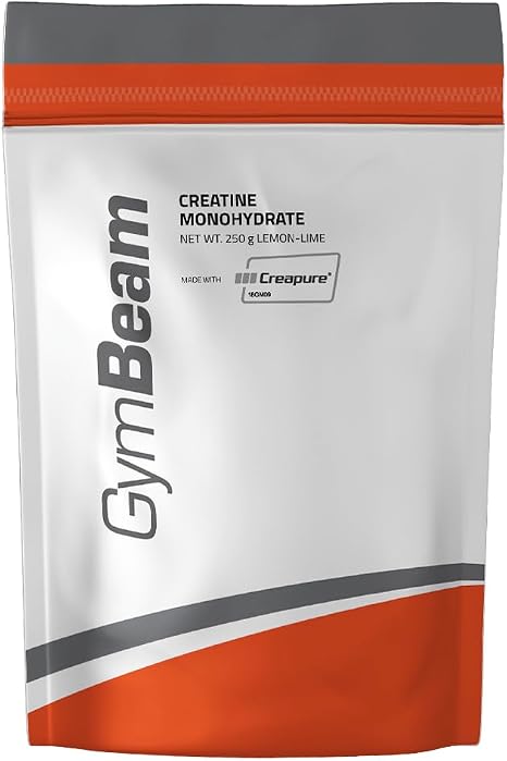 GymBeam Creapure Creatine Monohydrate Powder - Made in Germany - Micronised High Dosage 100% Pure Creatine Vegan for Training & Performance Enhancement (250 g Lemon Lime)