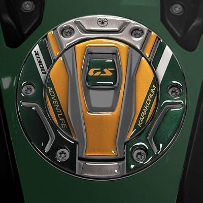 labelbike - 3D Sticker Motorcycle Fuel Tank Cap Keyless Protection and Decoration in Resin Compatible with BMW R 1300 GS Adventure - Color Green Yellow Gray