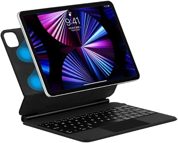 Keyboard Case for iPad mini 7(2024) & Mini 6 8.3 inch 2021 Mini A17 Pro 7th/6th Generation 8.3" Touchpad Keyboard with 7 Color Backlit, Wireless Slim Rugged Folio with Trackpad (Black)