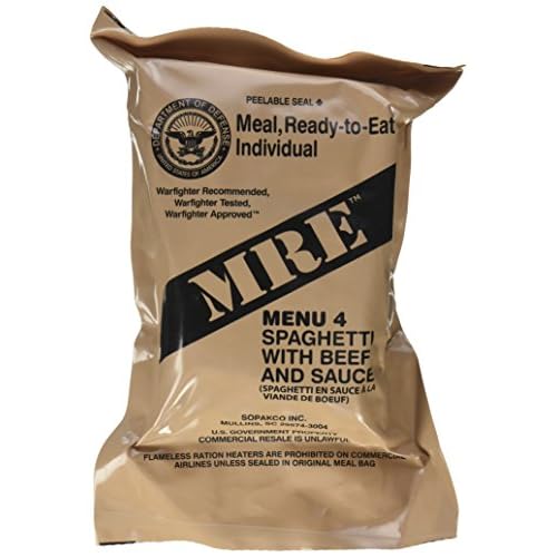 Ultimate 2018 US Military MRE Complete Meal Inspection Date January 2018 or Newer Spaghetti with Meat Sauce