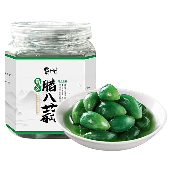 Laba Garlic, Jade Garlic, Fresh Green Garlic, Pickled Vegetable, Pickled with Vinegar, Pickled Garlic, Sugar Garlic , Shandong Special, Sweet and sour garlic
