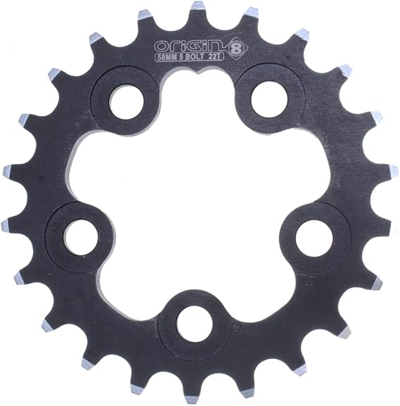 Origin8 Alloy Ramped Chainrings, Black/Silver