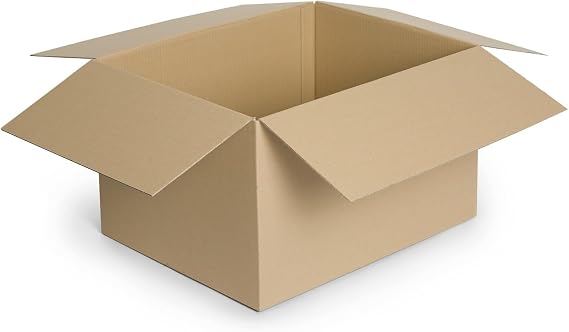 Pack of 5 Folding Cardboard Boxes 600 x 500 x 300 mm E-commerce Cardboard Single Corrugated 400 g Brown Cardboard Packaging Postal Box Shipping Box Parcels