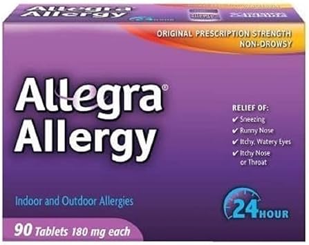 Allegra Allergy Original Prescription Strength 180mg - 90 Count
