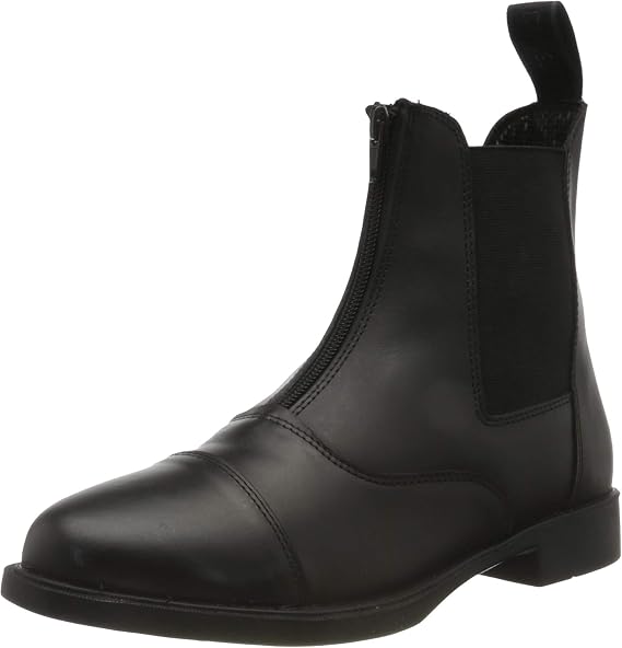 Rhinegold Boston Zip Front LEATHER PADDOCK BOOTS