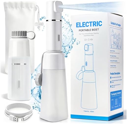 Portable Bidet for Travel Rechargeable Handheld Bidet Sprayer(white)