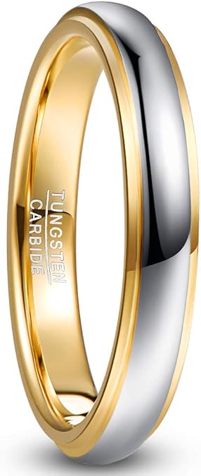 NUNCAD Tungsten Carbide Wedding Band for Women Men
