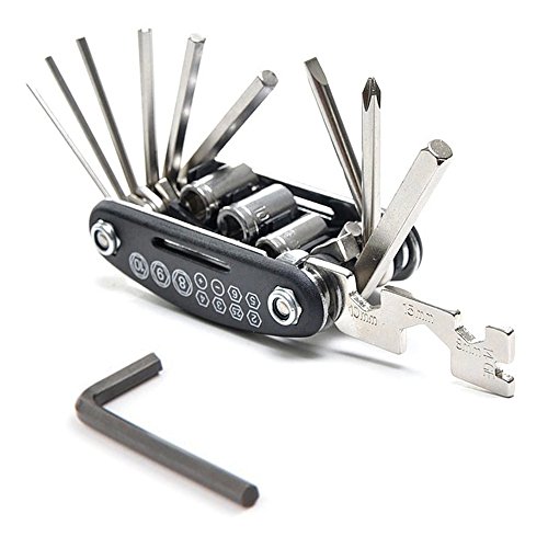 Bicycle Tool Kit, Motorcycle Portable 16 in 1 Cycling Multifunctional Repair Tool Set