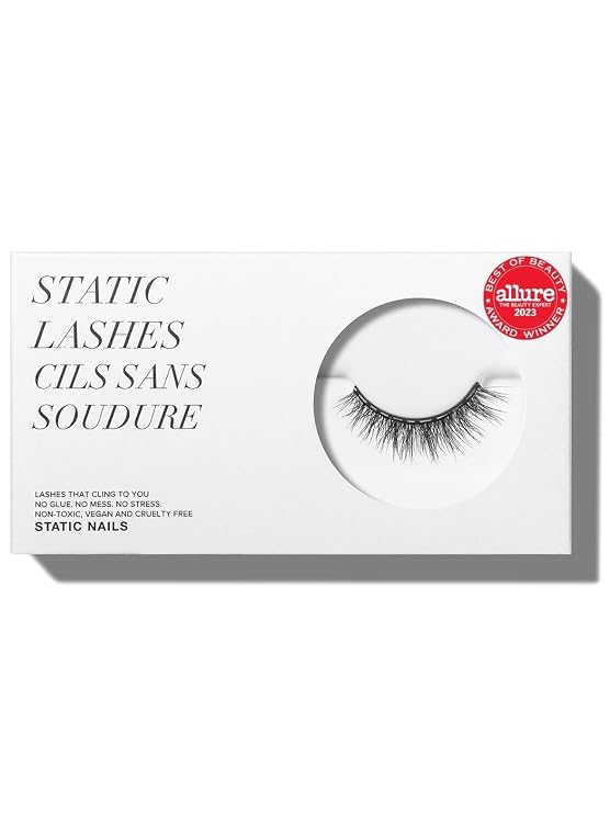 Static Nails Magnetic Eyelashes | Shes Effortless (Black, Natural) | Comfortable Magnetic Lashes, Fake Eyelash Extension Kit, False Lashes | Reusable, No Glue Needed, 3D Natural Look Eyelashes