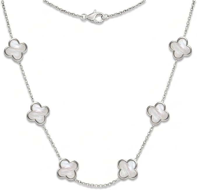 SHINYY Four Leaf Clover Choker Necklace for Women | 18K Gold Plated Lucky 4 Leaf Jewelry | Trendy Gifts