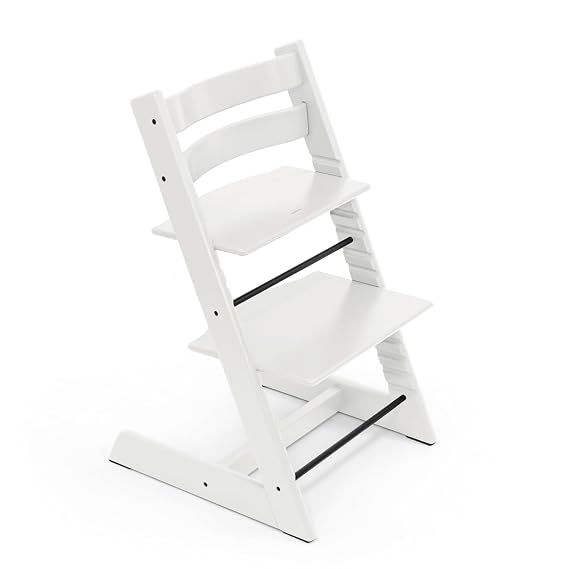 Stokke Tripp Trapp Chair, Adjustable Wooden High Chair, White