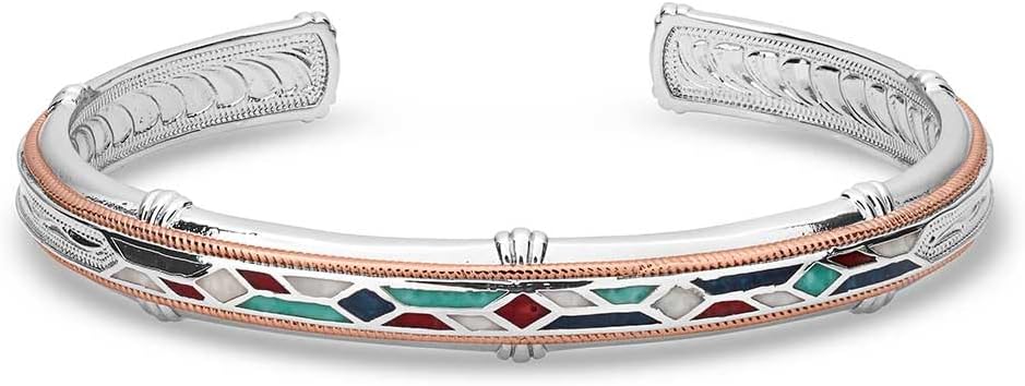 Montana Silversmiths Western Lifestyle Women's Bracelet (Western Mosaic Cuff)