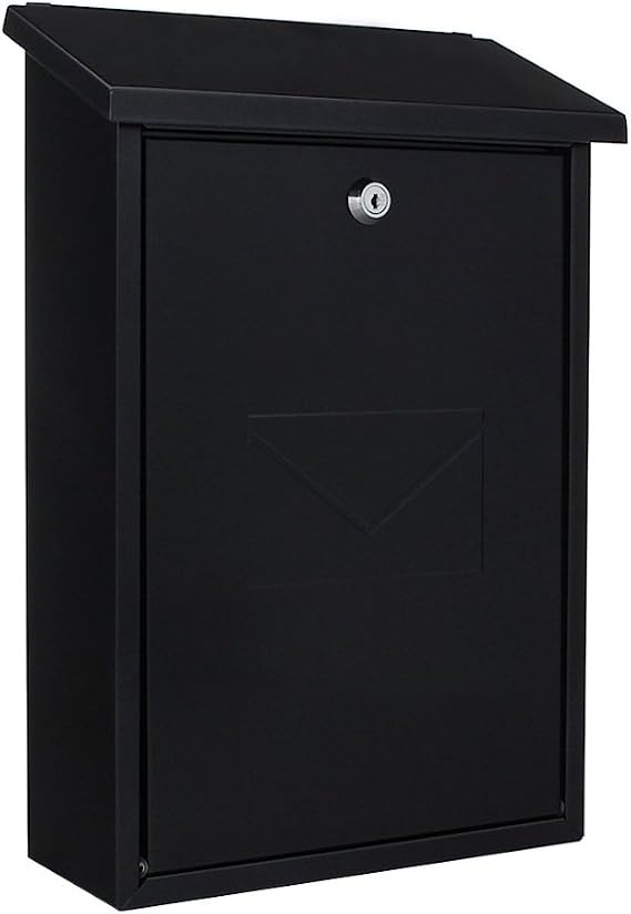 Rottner Parma Mailbox Steel Anthracite Grey Cylinder Lock 2 Keys Wall-Mounted Mailbox Including Mounting Material
