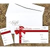 IMPACTONLINEPRINTING Custom Gift Certificates Cards with Envelopes - 50 Set - Red Ribbon - Gift Certificates for Small Business
