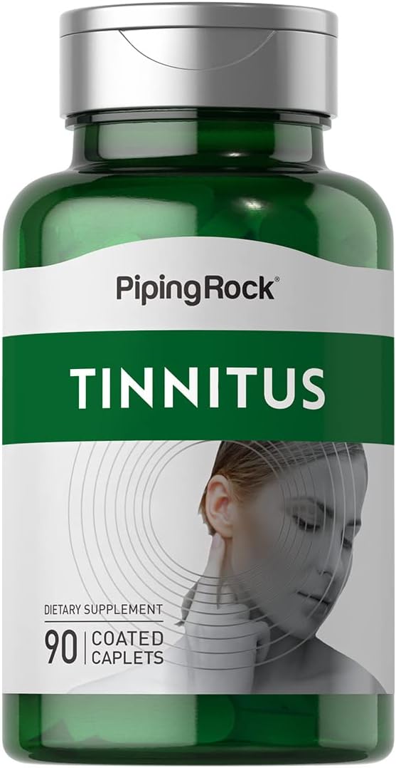 Piping Rock Tinnitus Supplement | 90 Caplets | Complex for Women and Men | Vegetarian, Non-GMO, Gluten Free
