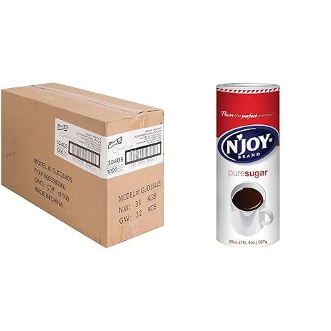 Genuine Joe Heavyweight Spoon and N'Joy Sugar Canister (20 Ounce, Pack of 6)